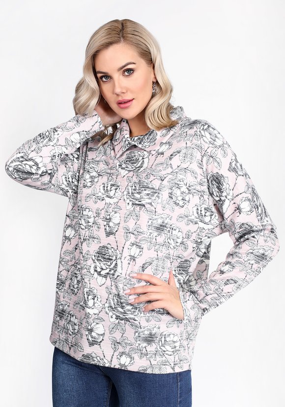 Туника Цветочный сюжет шир.  580, рис. 1