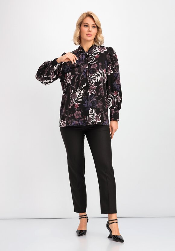 Блуза с бантом на воротнике шир.  580, рис. 18