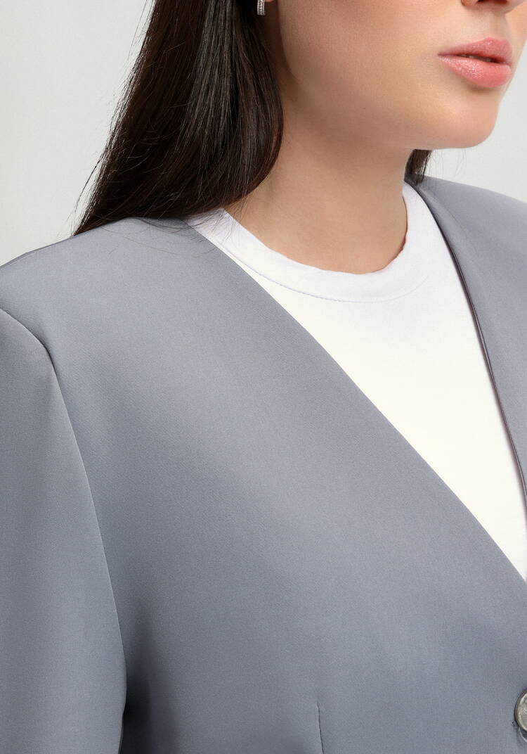 Пиджак с асимметричной шлицей по спинке шир.  750, рис. 12