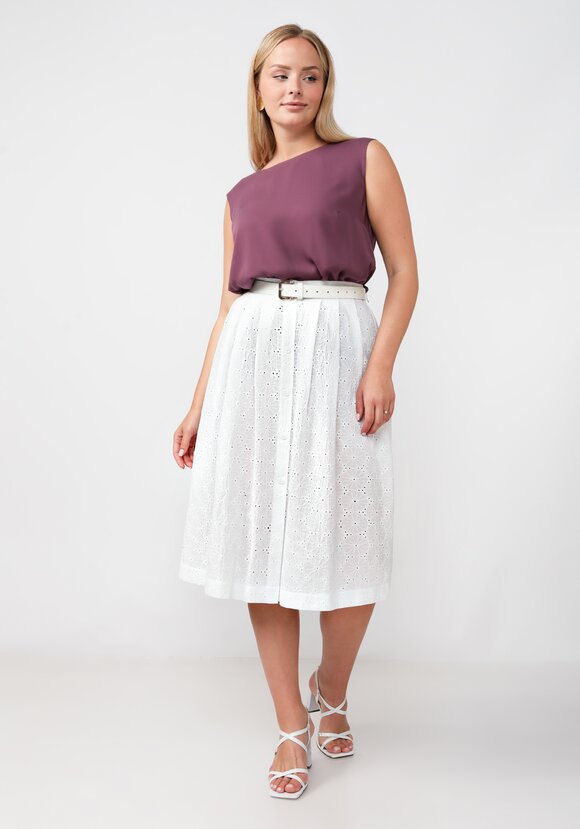 Юбка из шитья с разрезом шир.  580, рис. 15