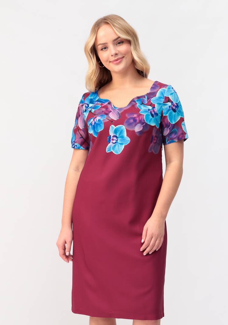 Платье полуприлегающего силуэта с  принтом шир.  750, рис. 14