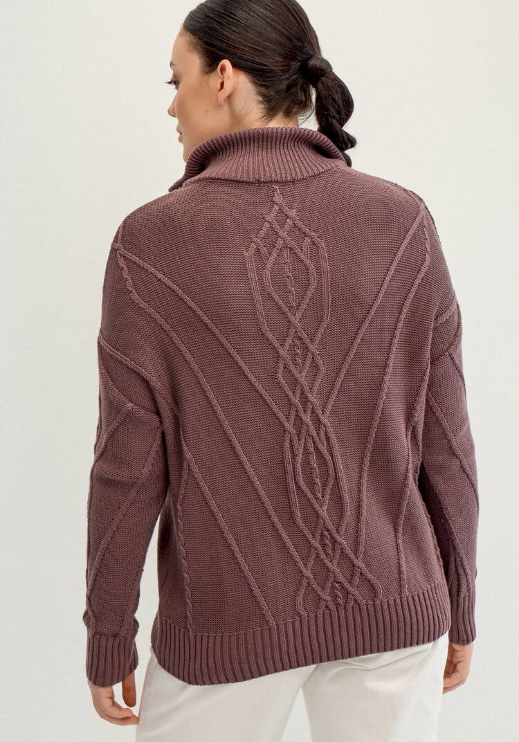 Свитер с фактурным рисунком на молнии шир.  750, рис. 16