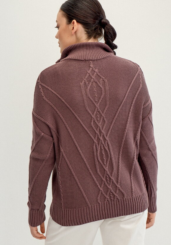 Свитер с фактурным рисунком на молнии шир.  580, рис. 16