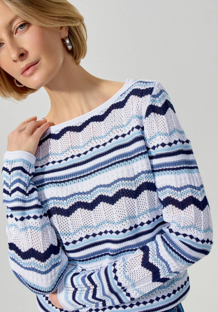 Джемпер с морским орнаментом шир.  750, рис. 5