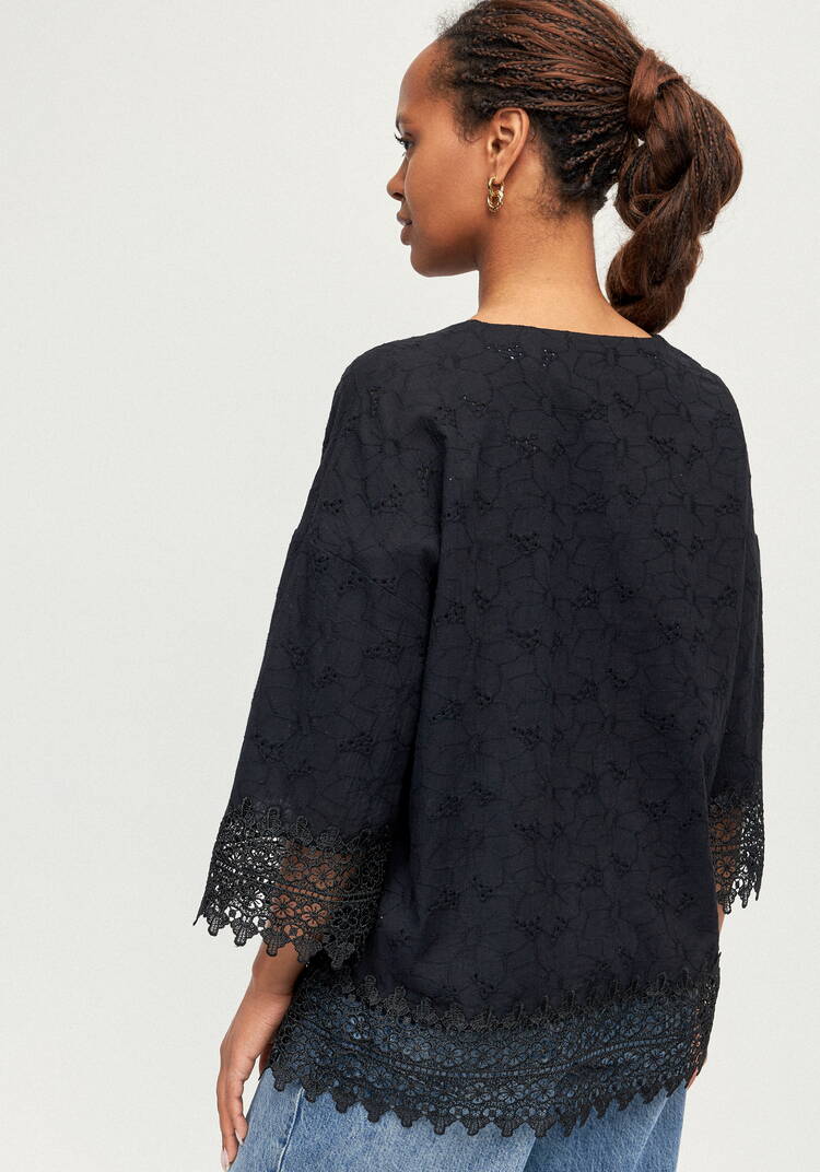 Блуза с кружевом Джулия шир.  750, рис. 11