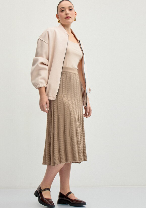 Юбка миди фактурная на широком поясе шир.  580, рис. 6