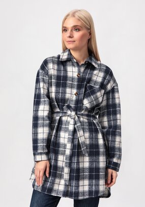 Рубашка удлиненная с поясом