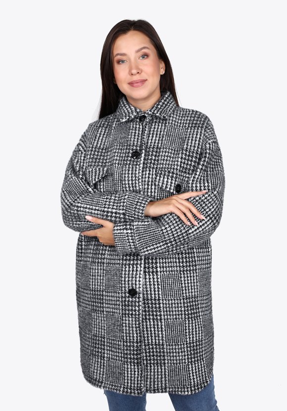 Полупальто рубашечного кроя из шерсти шир.  580, рис. 5