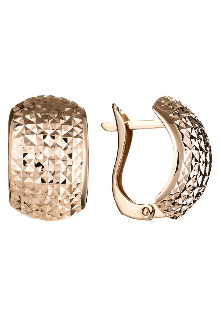 Серьги золотые Роскошный блеск шир.  750, рис. 3