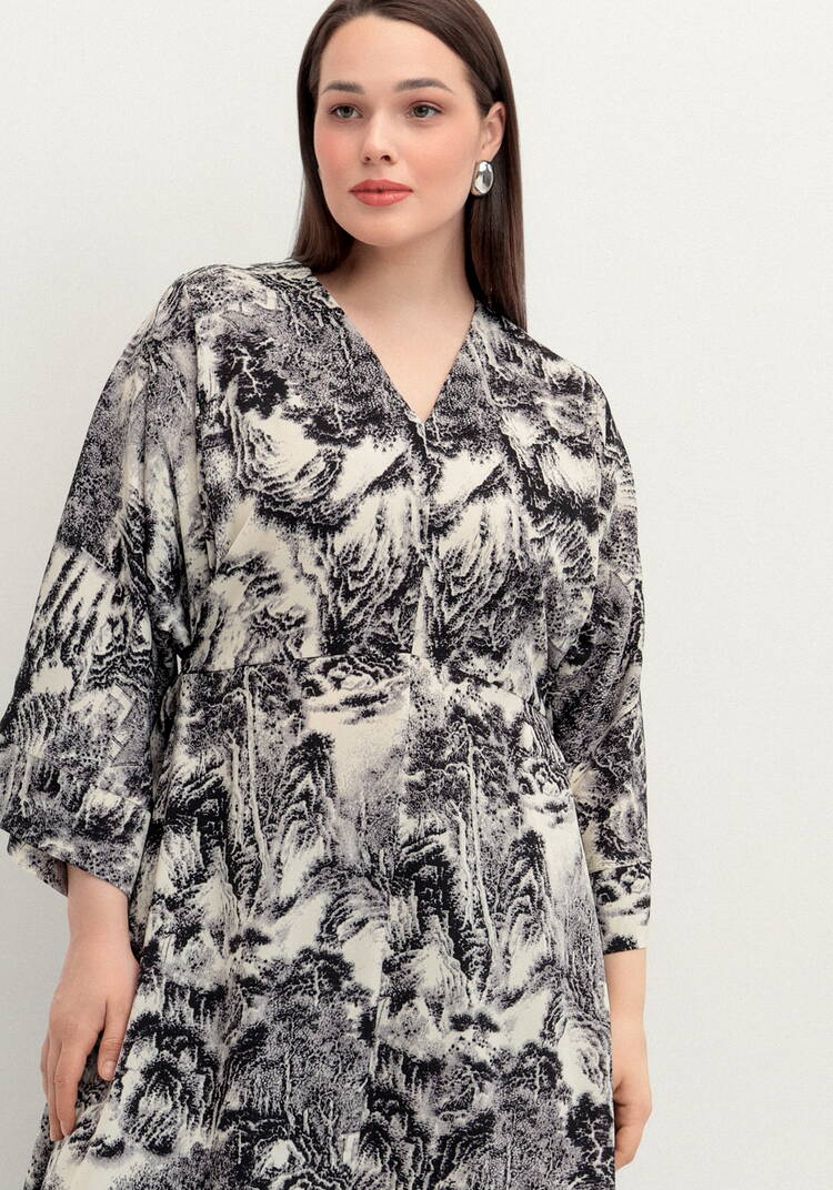 Платье на запах шир.  750, рис. 7