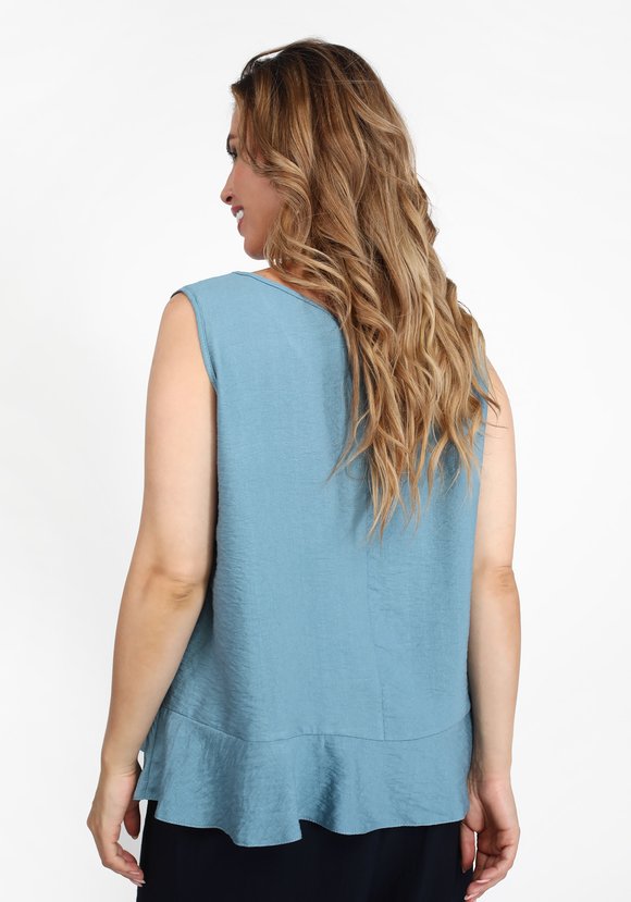 Топ-блуза с воланом по низу шир.  580, рис. 6