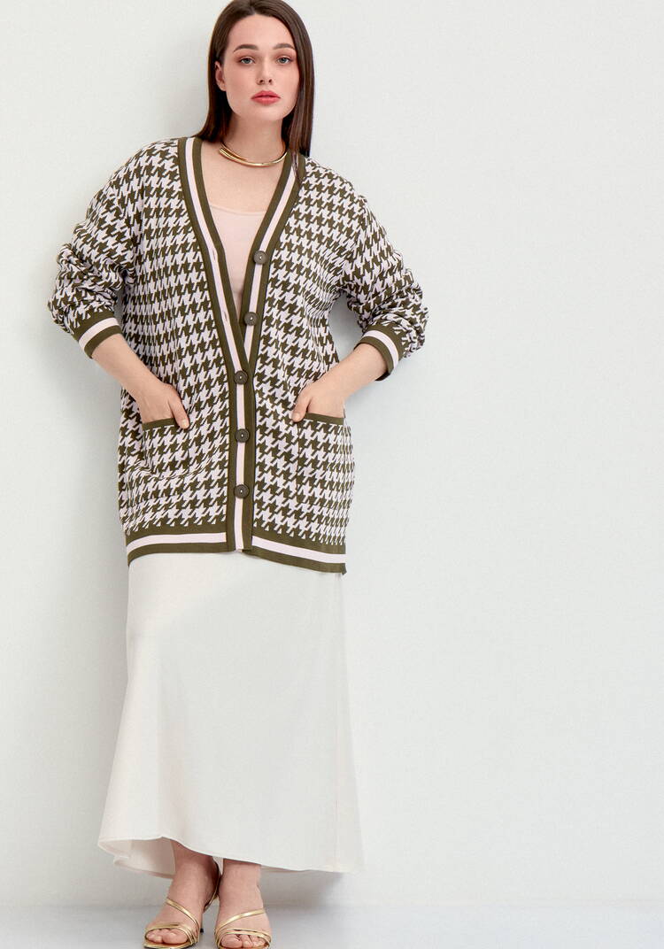 Кардиган Гусиная лапка шир.  750, рис. 2