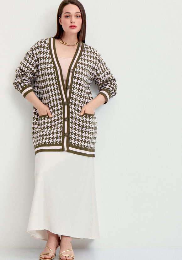 Кардиган Гусиная лапка шир.  580, рис. 2