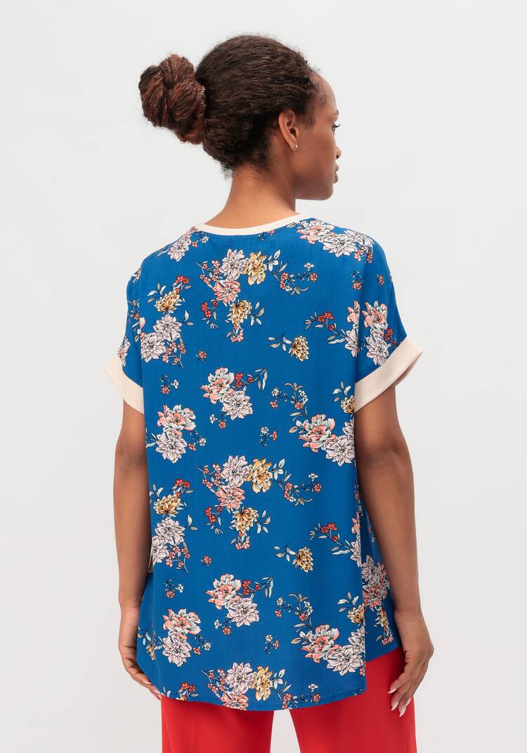 Блуза с цветочным принтом Аманда шир.  750, рис. 18