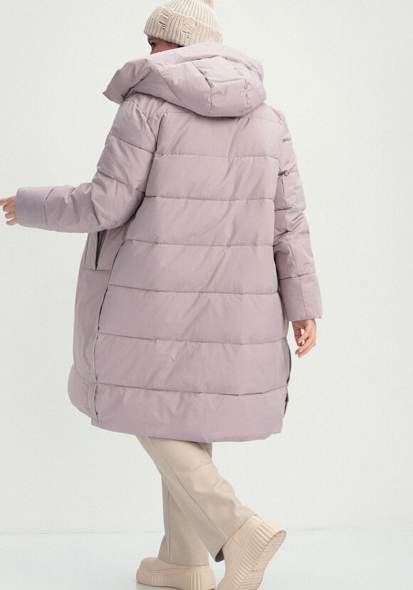 Пуховик с боковыми карманами на молнии шир.  580, рис. 25