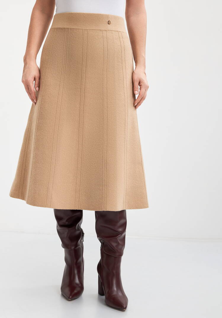 Юбка трикотажная с фактурными клиньями шир.  750, рис. 4