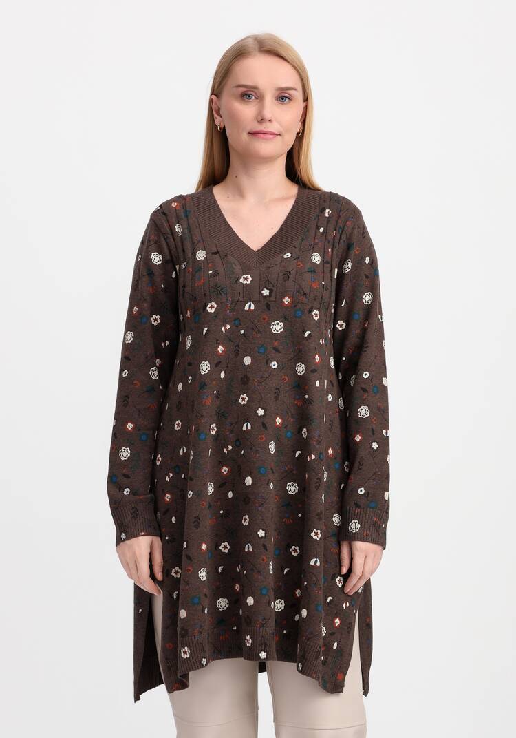 Туника А-силуэта Букет цветов шир.  750, рис. 4