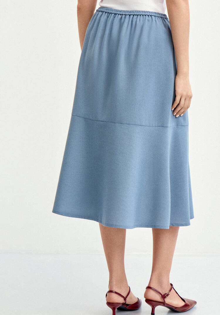 Юбка-годе изо льна шир.  750, рис. 3