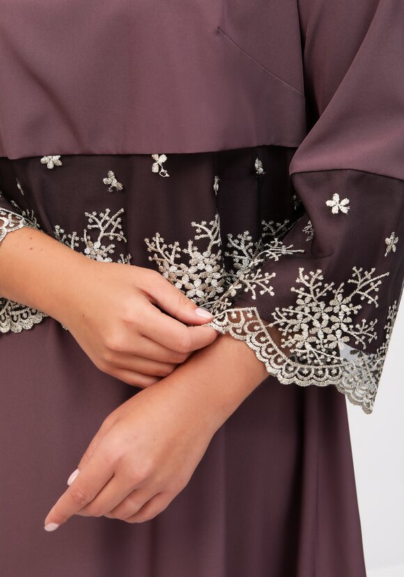 Платье с отделкой кружевом шир.  580, рис. 12