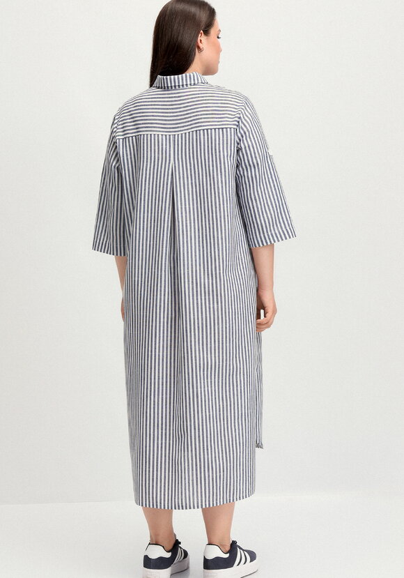 Платье-рубашка в полоску прямого силуэта шир.  580, рис. 11