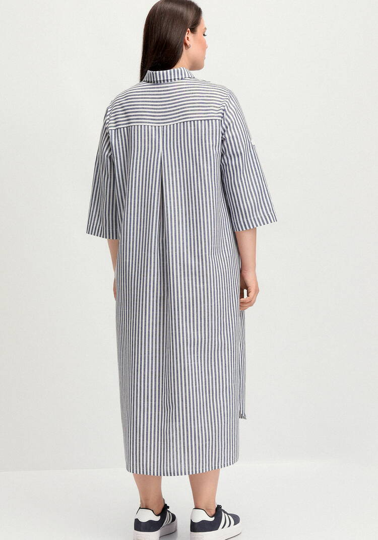 Платье-рубашка в полоску прямого силуэта шир.  750, рис. 11