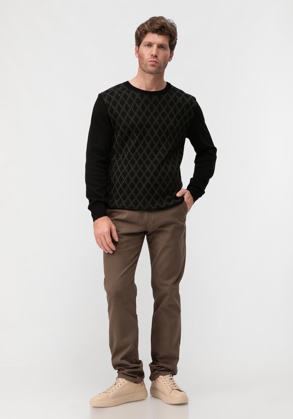 Джемпер в ромб с длинным рукавом шир.  580, рис. 12