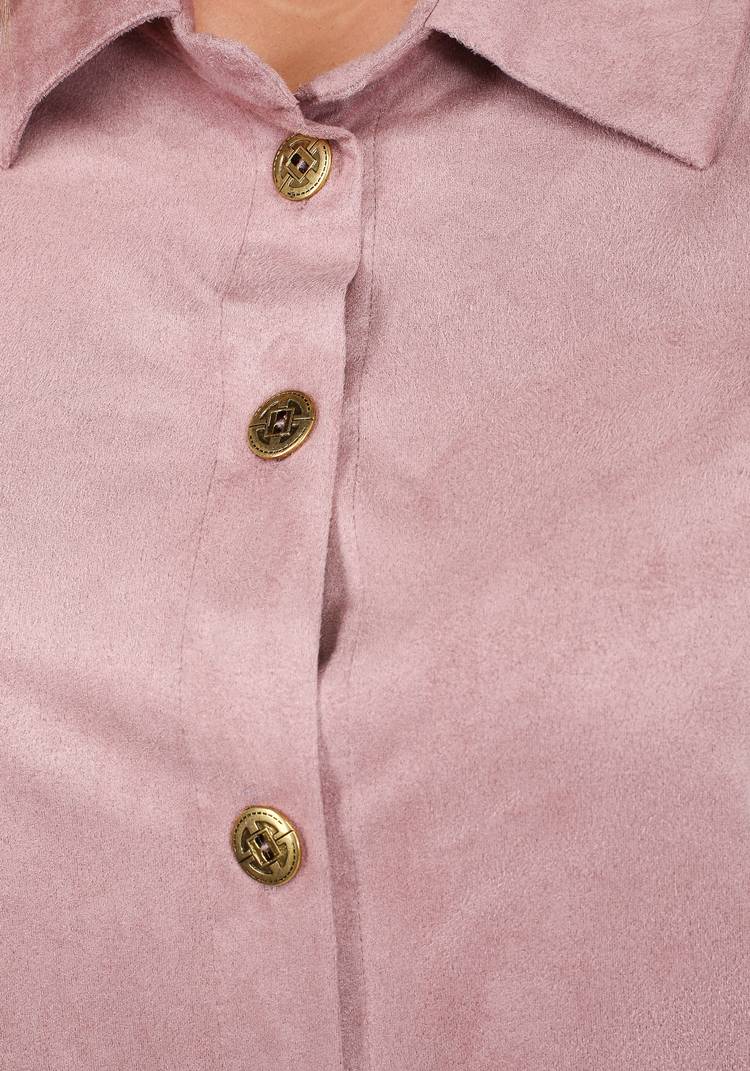 Жакет в рубашечном стиле из эко-замши шир.  750, рис. 4