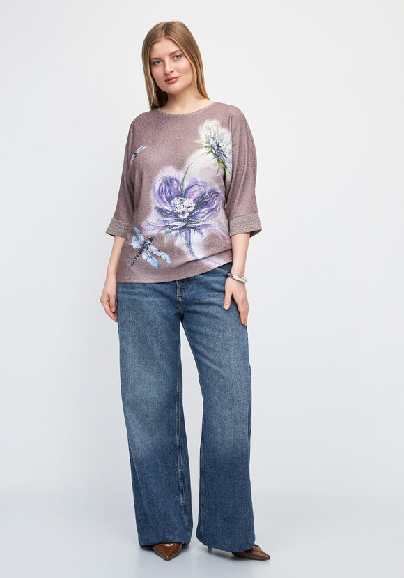 Блуза с цветочным принтом Инга шир.  580, рис. 14