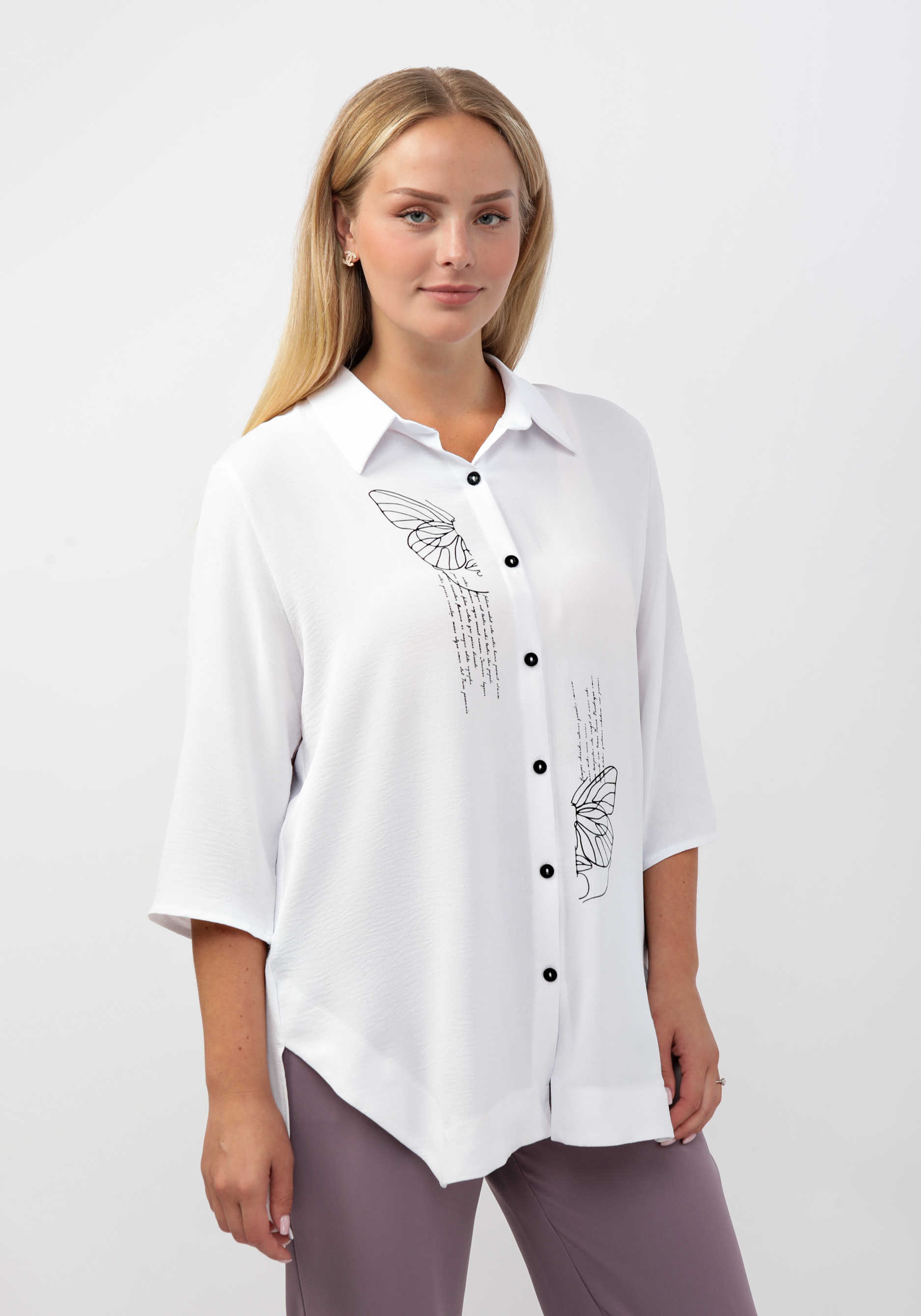 Блуза "Лана" Vittori Vi, размер 58, цвет синий - фото 4