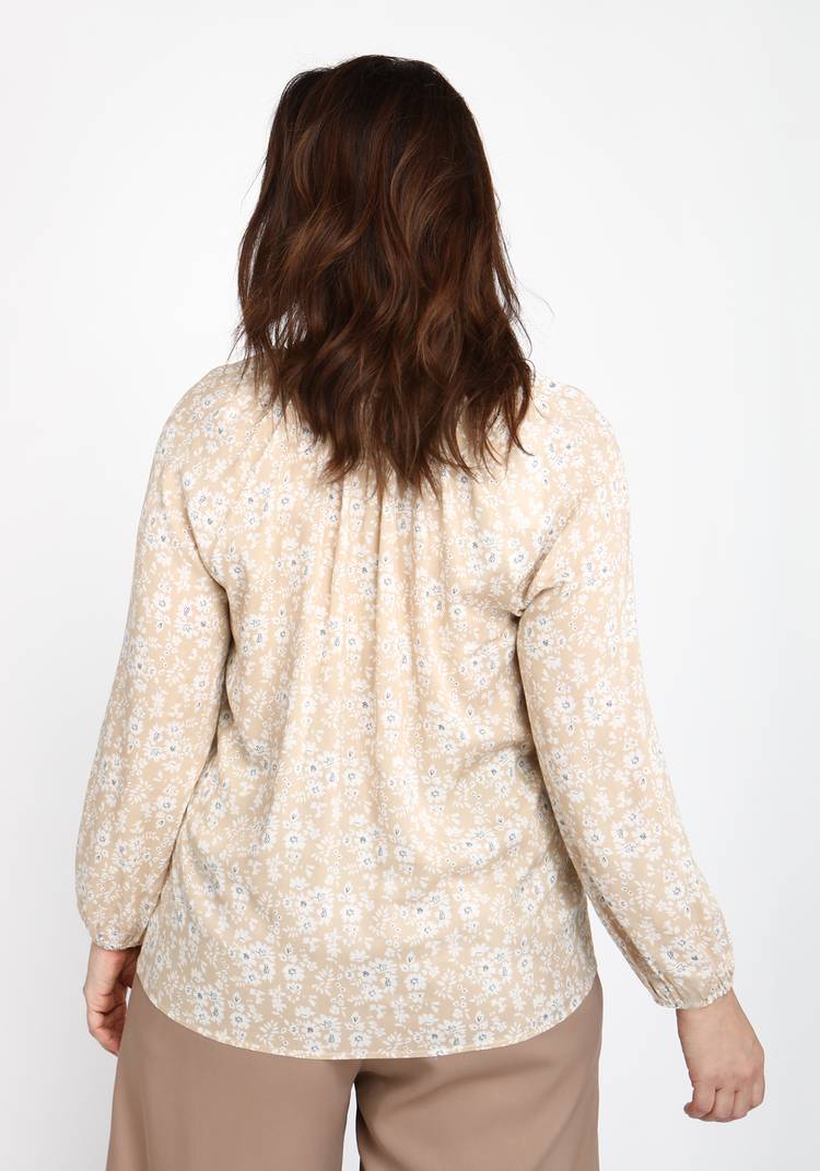 Блуза свободного кроя с набивным рисунком шир.  750, рис. 6