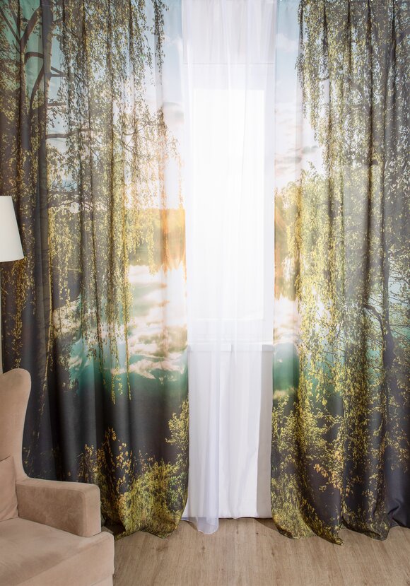 Фотошторы Рощица + тюль в подарок шир.  580, рис. 2
