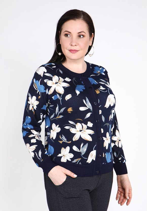 Кардиган Невероятное цветение шир.  580, рис. 2