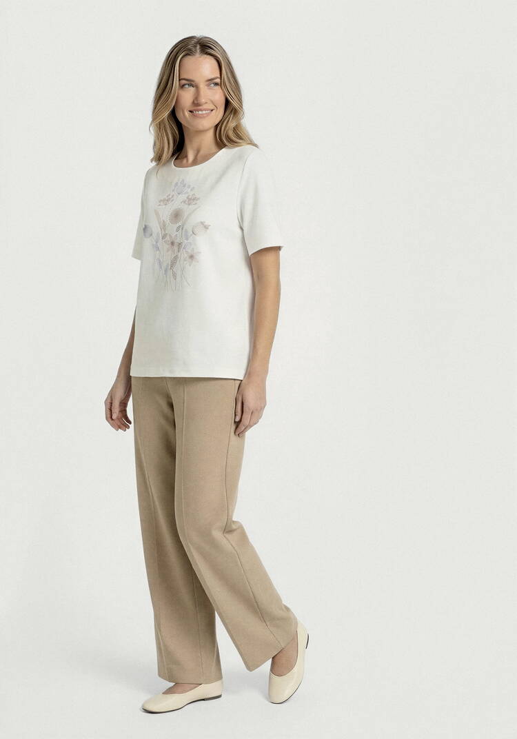 Блуза с принтом из льна шир.  750, рис. 24