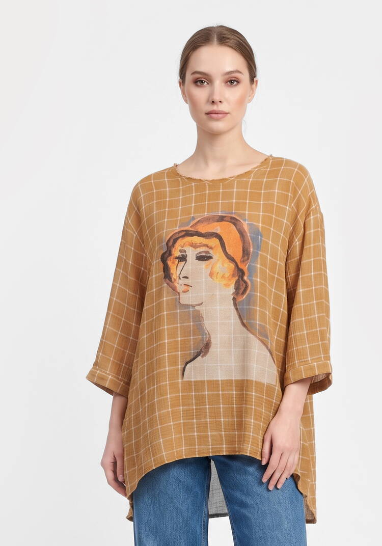 Туника из муслина с манжетами шир.  750, рис. 9