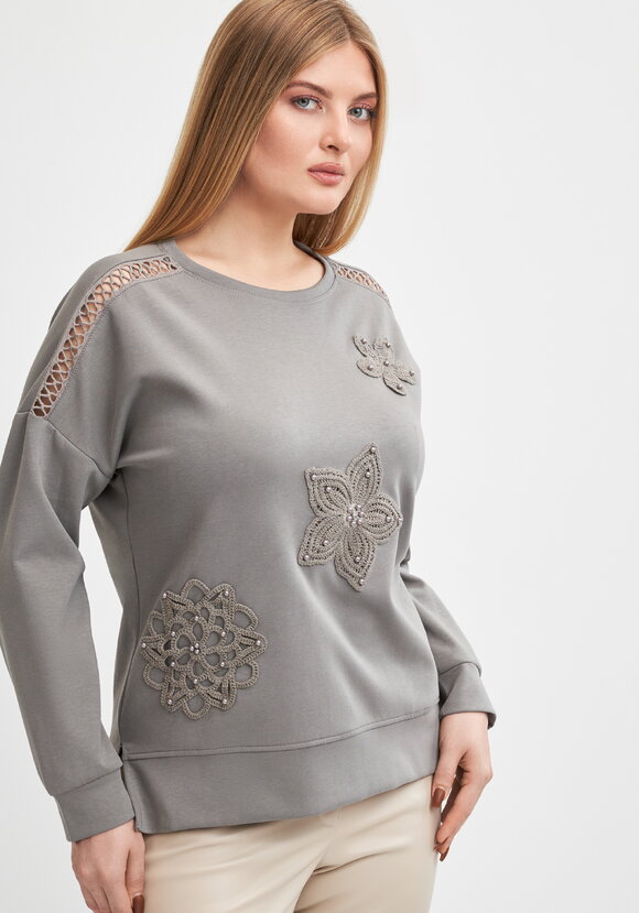 Свитшот с обьемным декором шир.  580, рис. 13