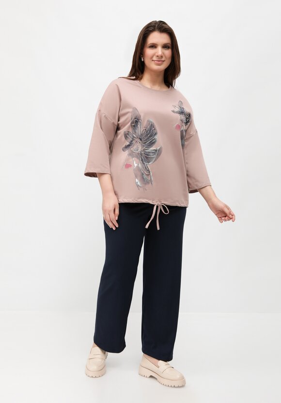 Блуза с принтом на кулиске шир.  580, рис. 8