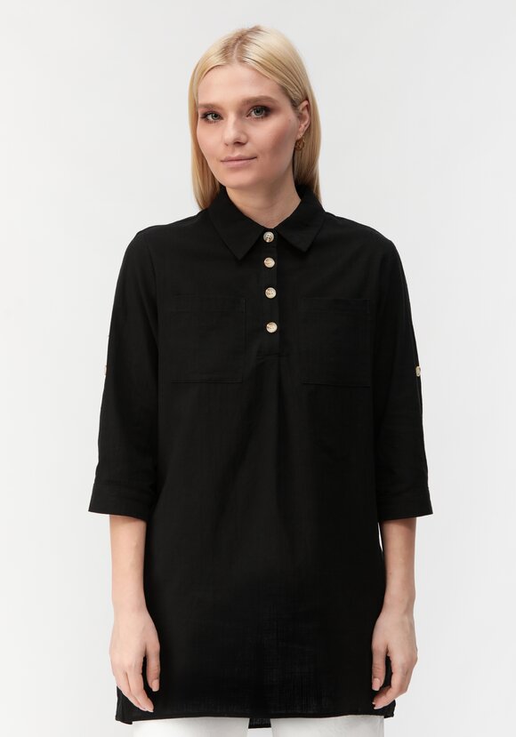 Туника с декоративными пуговицами Тина шир.  580, рис. 29