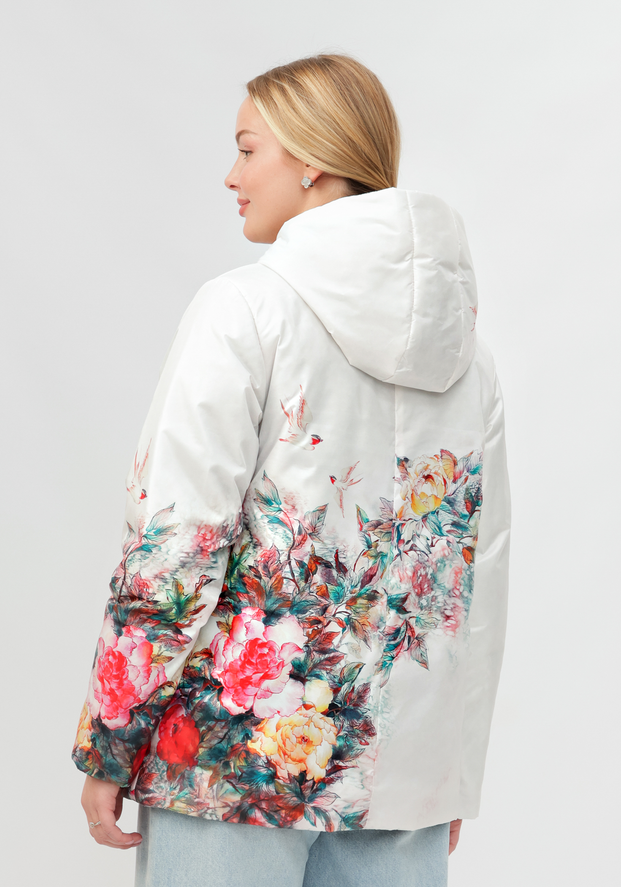 Куртка с цветочным принтом "Агнесса" Людмила Романова, размер 50 - фото 3