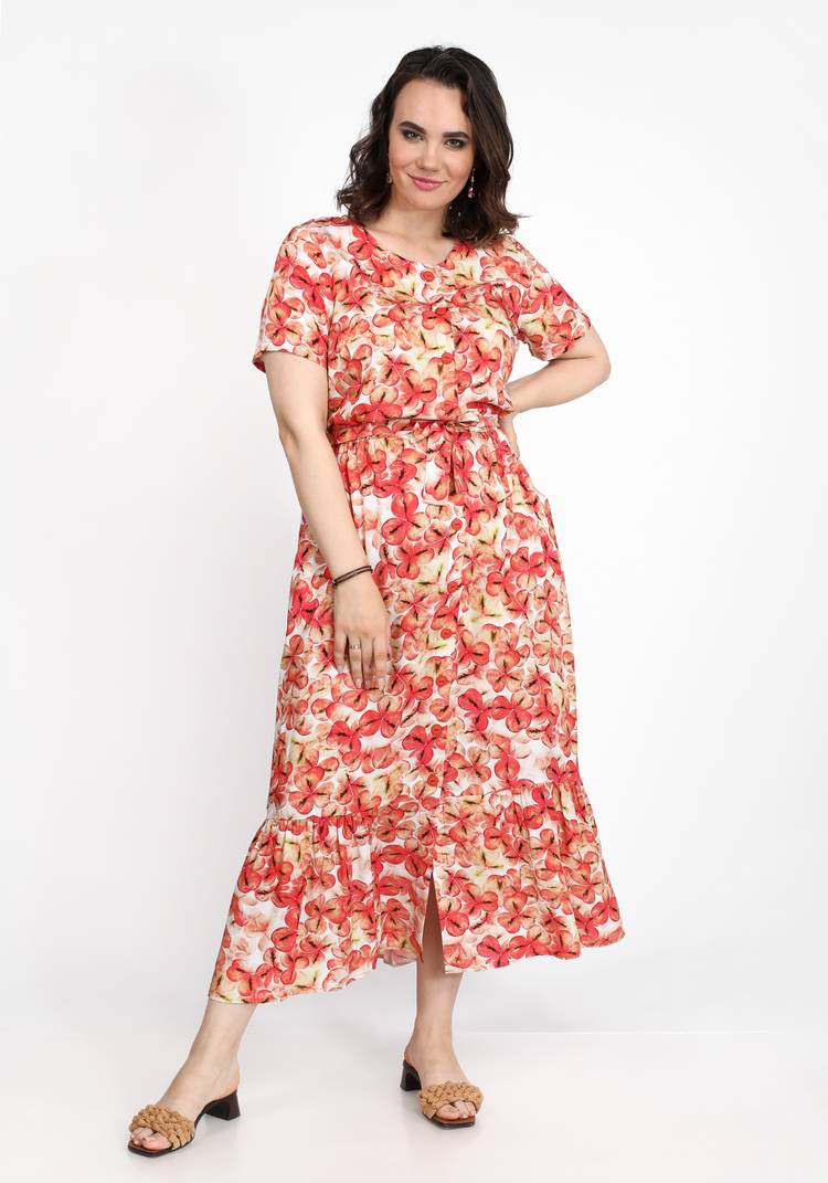Платье Цветочный версаль шир.  750, рис. 1