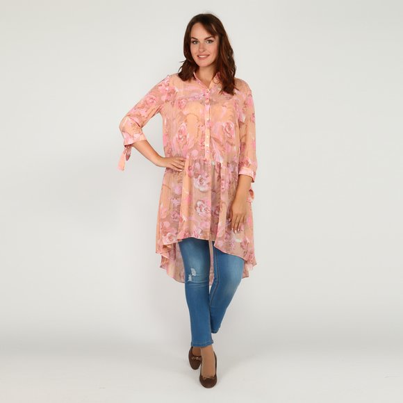 Туника расклешенного кроя с пуговицами шир.  580, рис. 1