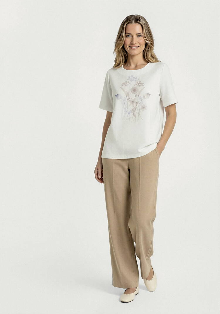 Блуза с принтом из льна шир.  750, рис. 23