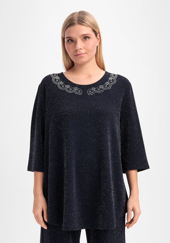 Туника с люрексом и декором из страз шир.  580, рис. 22