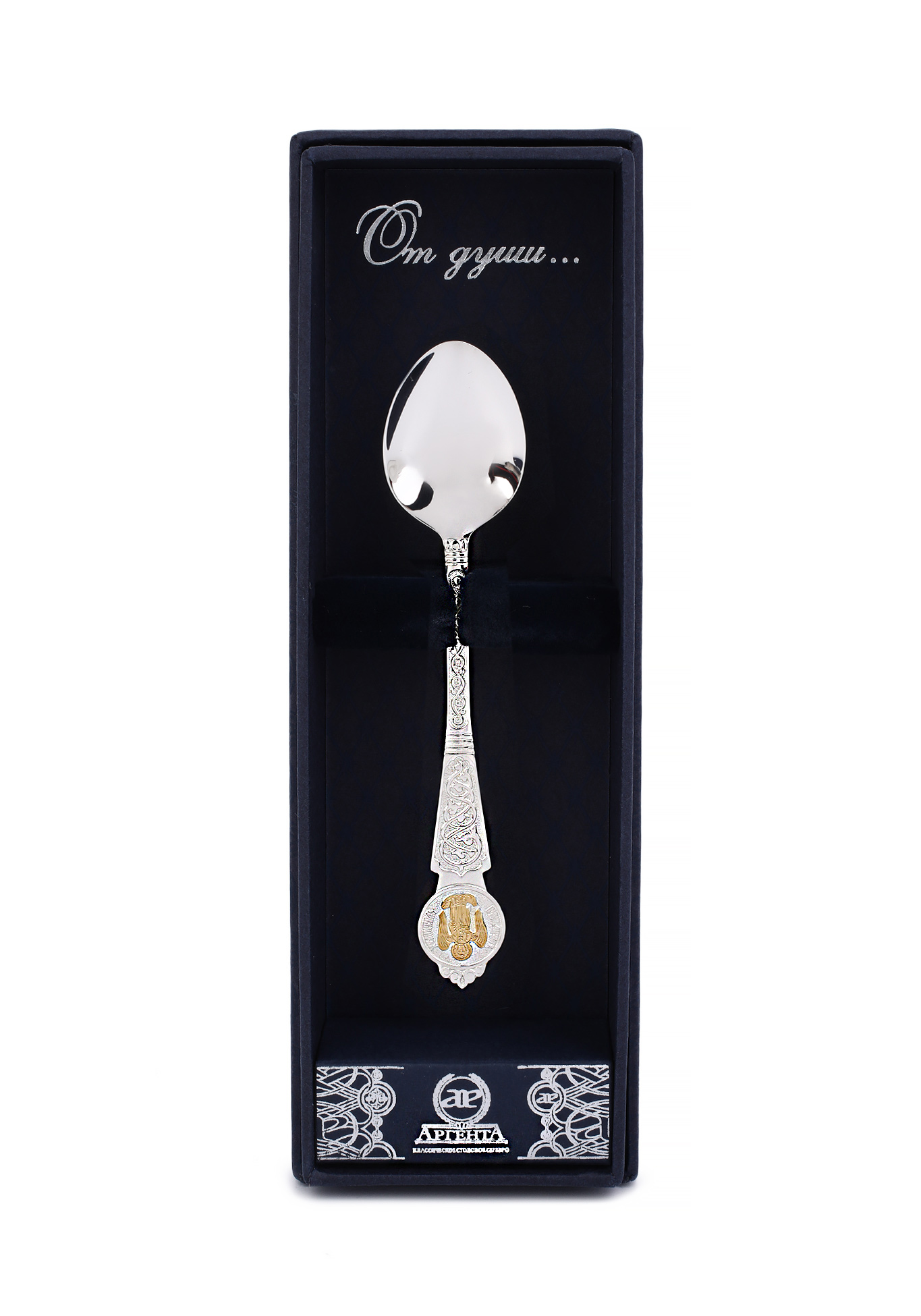 Серебряная ложка  "Ангел-Хранитель"+ футляр