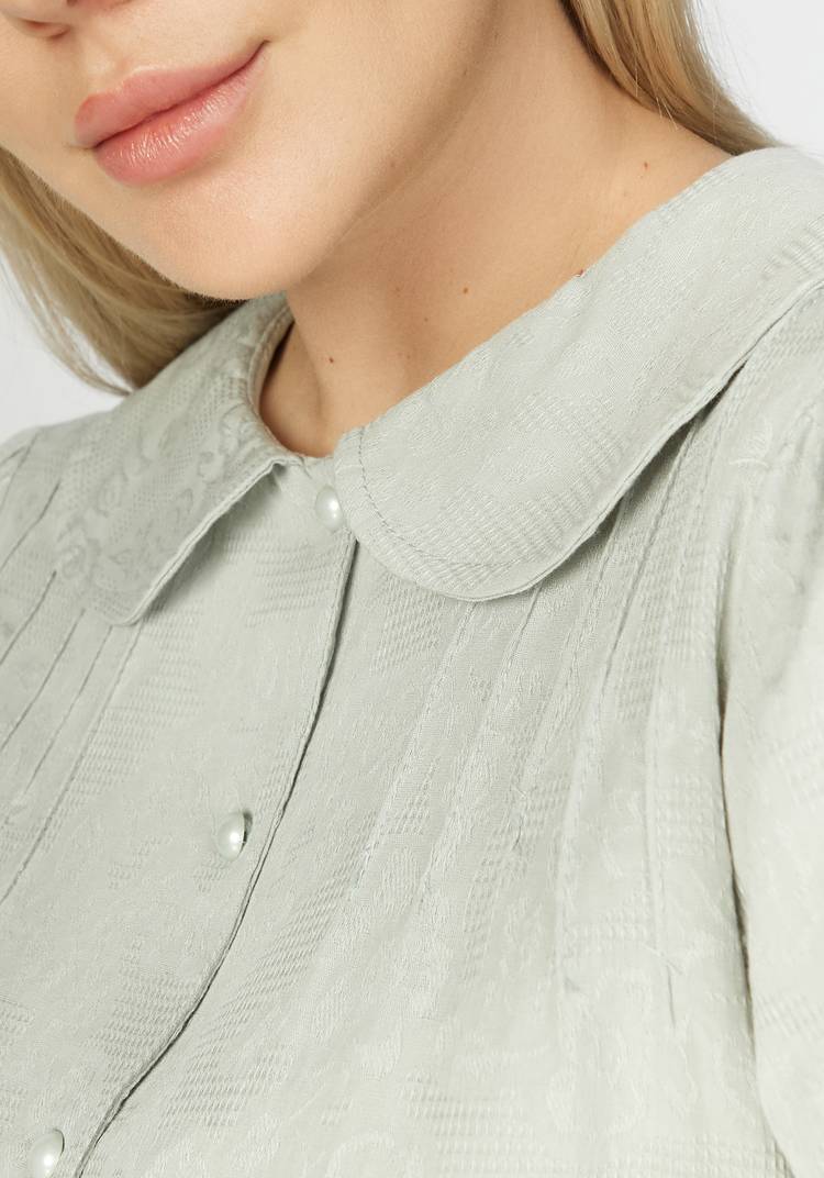 Блуза с круглым воротником шир.  750, рис. 2
