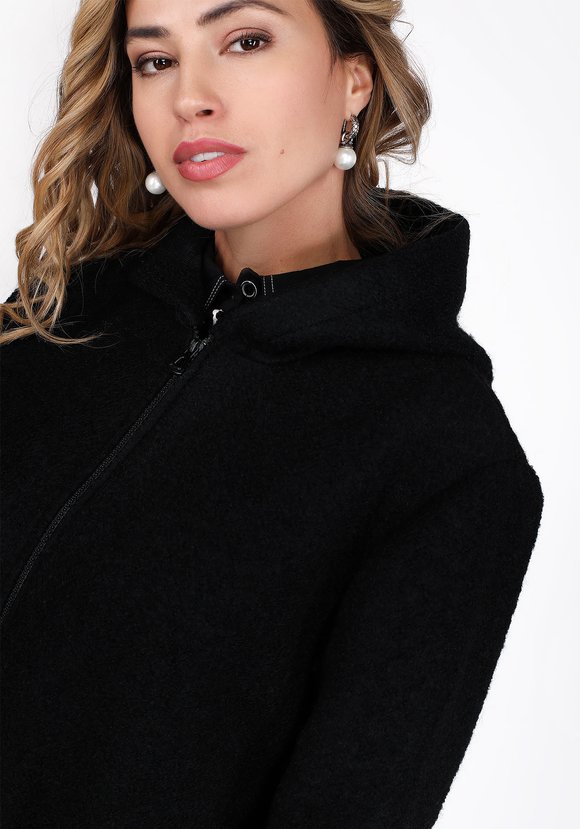 Пальто расклешенного кроя с капюшоном шир.  580, рис. 13