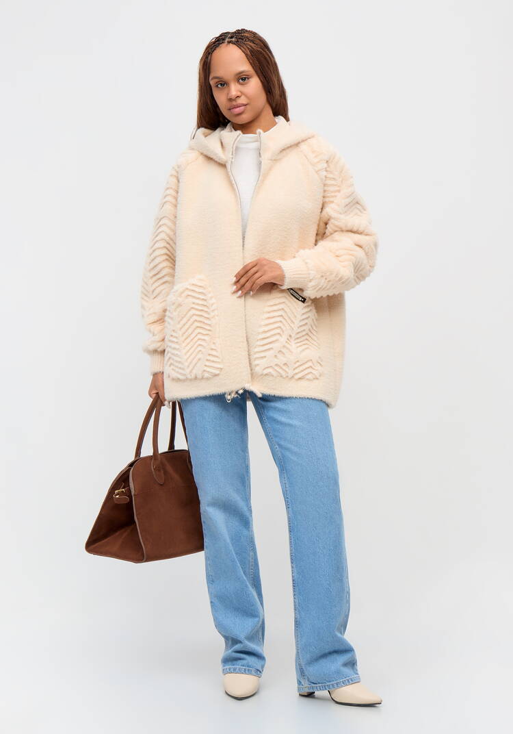 Куртка-альпака с капюшоном, удлиненная шир.  750, рис. 8