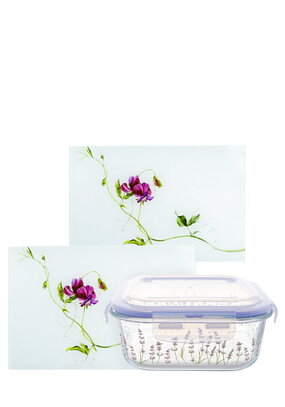 Доски разделочные из стекла 2 шт, + контейнер