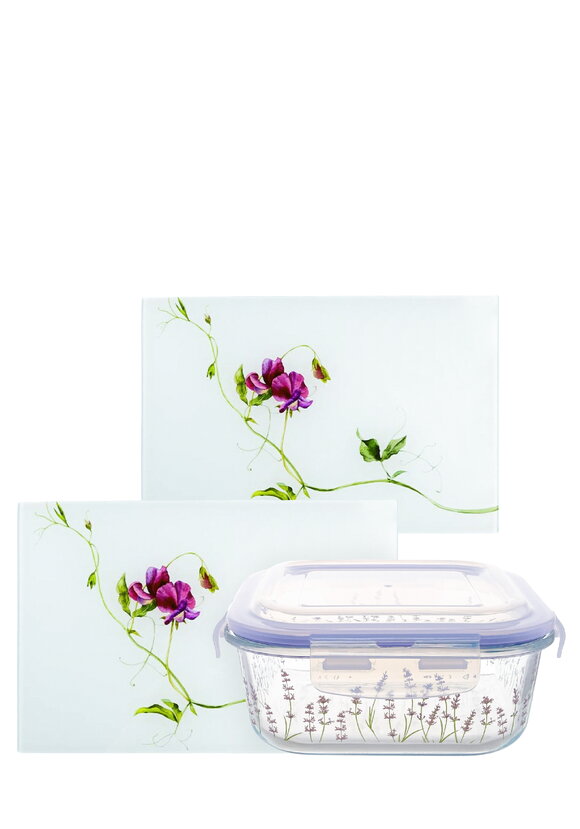 Доски разделочные из стекла 2 шт, + контейнер шир.  580, рис. 1