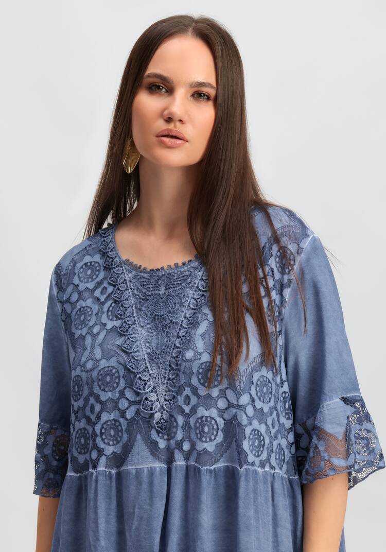 Платье ярусное кружевное шир.  750, рис. 16