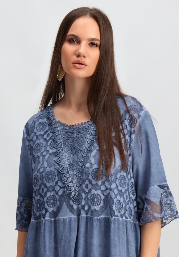 Платье ярусное кружевное шир.  580, рис. 16